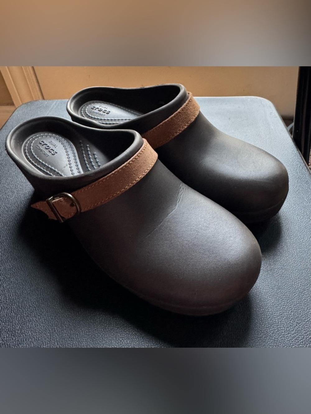 Crocs Sarah Clog Mule Dual Comfort Espresso 203631 Womens Size 7
